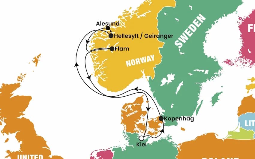 9 Gün Norveç Fiyortları Turu – MSC Euribia, 14 Mayıs, THY ile