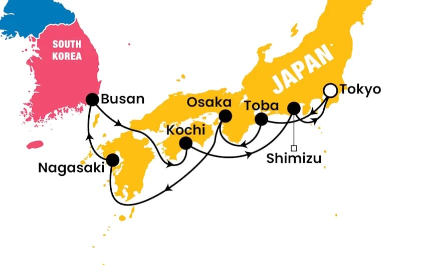 14 Günlük Japonya ve Güney Kore Kruvaziyer Turu