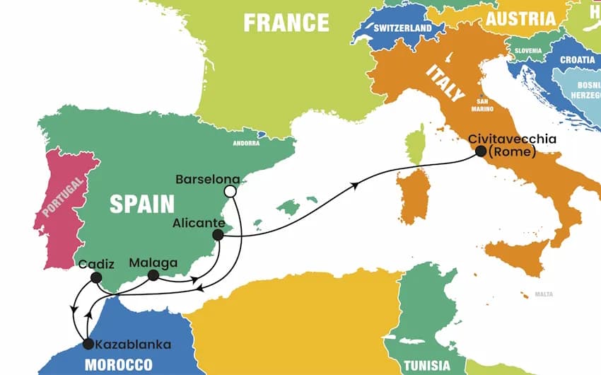 8 Günlük Batı Akdeniz ve Endülüs Turu – MSC Magnifica, THY ile