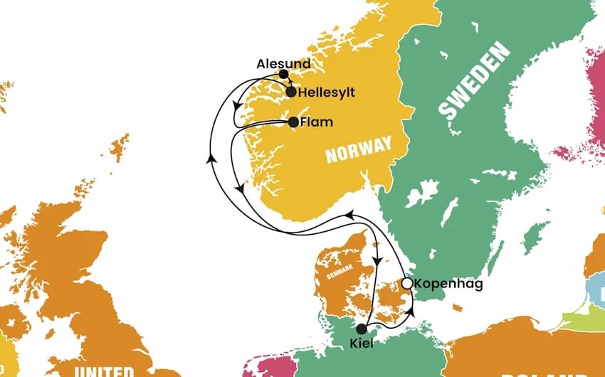 MSC Euribia ile Norveç Fiyortları Turu, 8 Gün