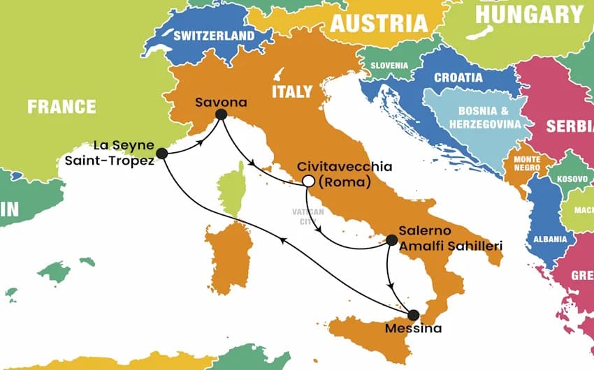 Costa Fascinosa ile Batı Akdeniz ve Amalfi Sahilleri Turu